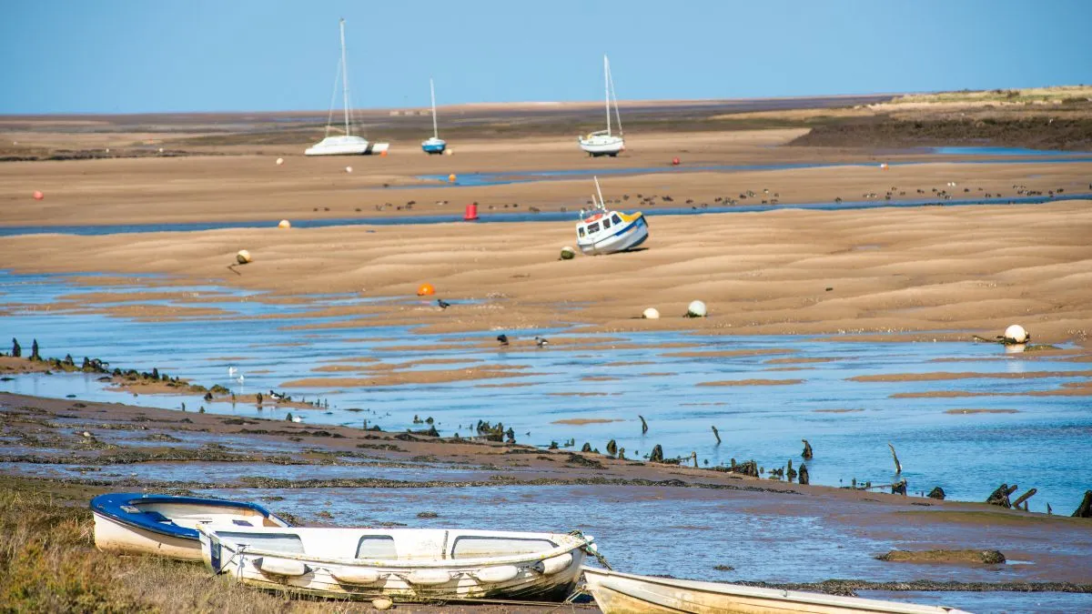 Quiet coastal town on the North Norfolk coast during a short break